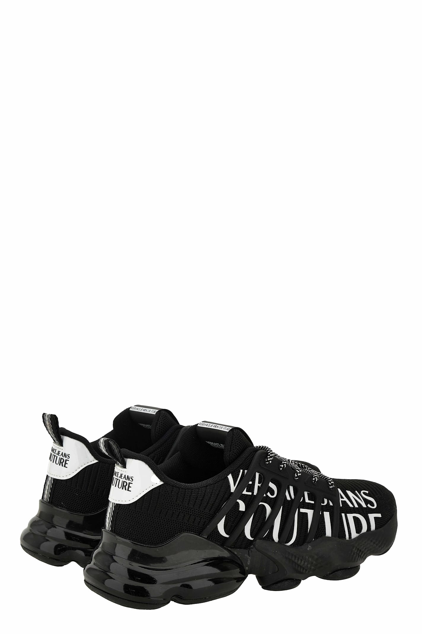 Versace Jeans Couture Logo-detail Sneakers In Black