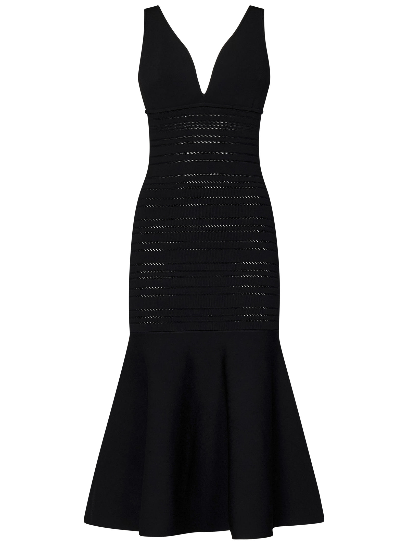 VICTORIA BECKHAM FRAME DETAIL DRESS MIDI DRESS