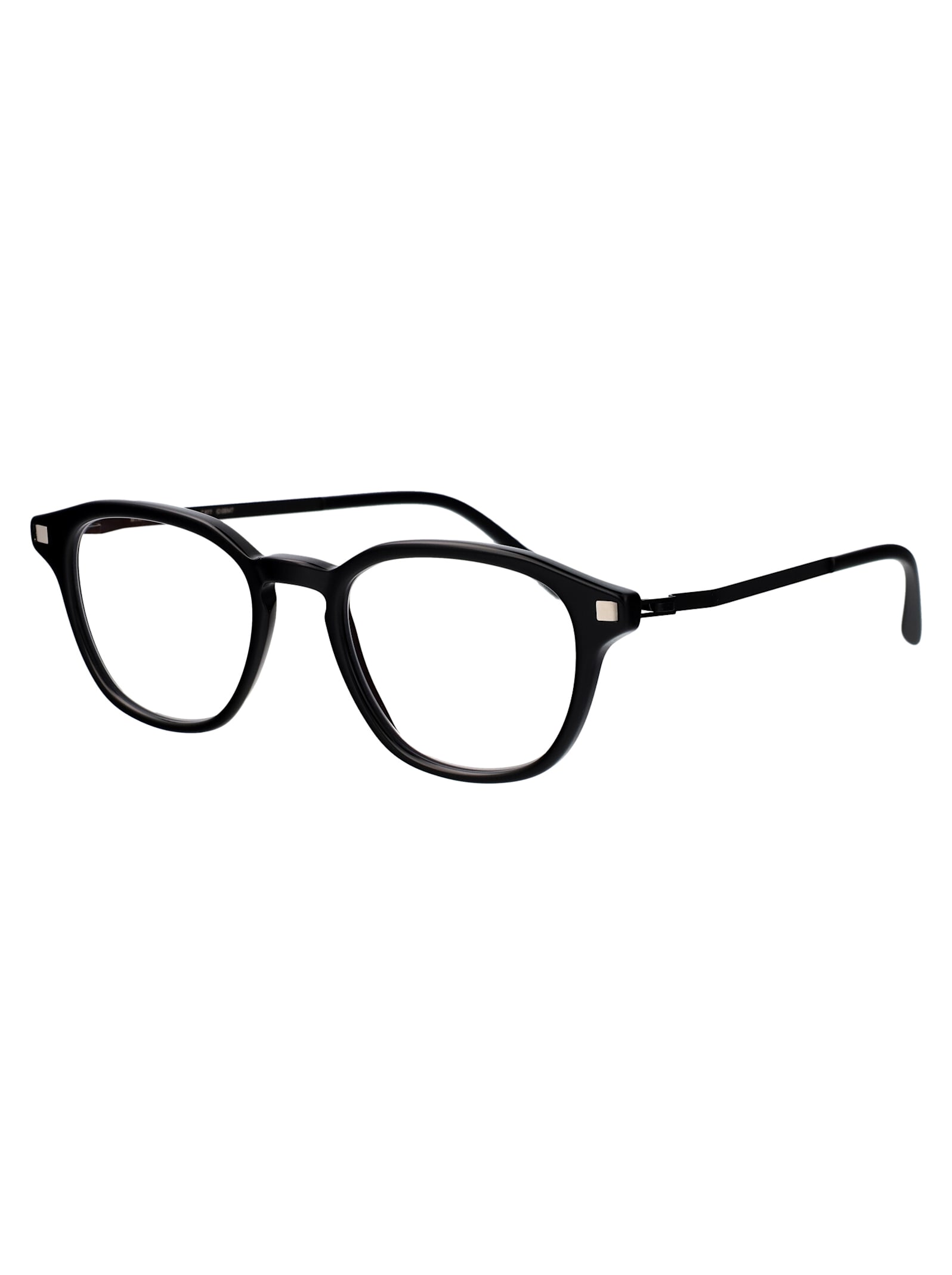 Shop Mykita Yura Glasses In 877 C95 Black/silver/black Clear