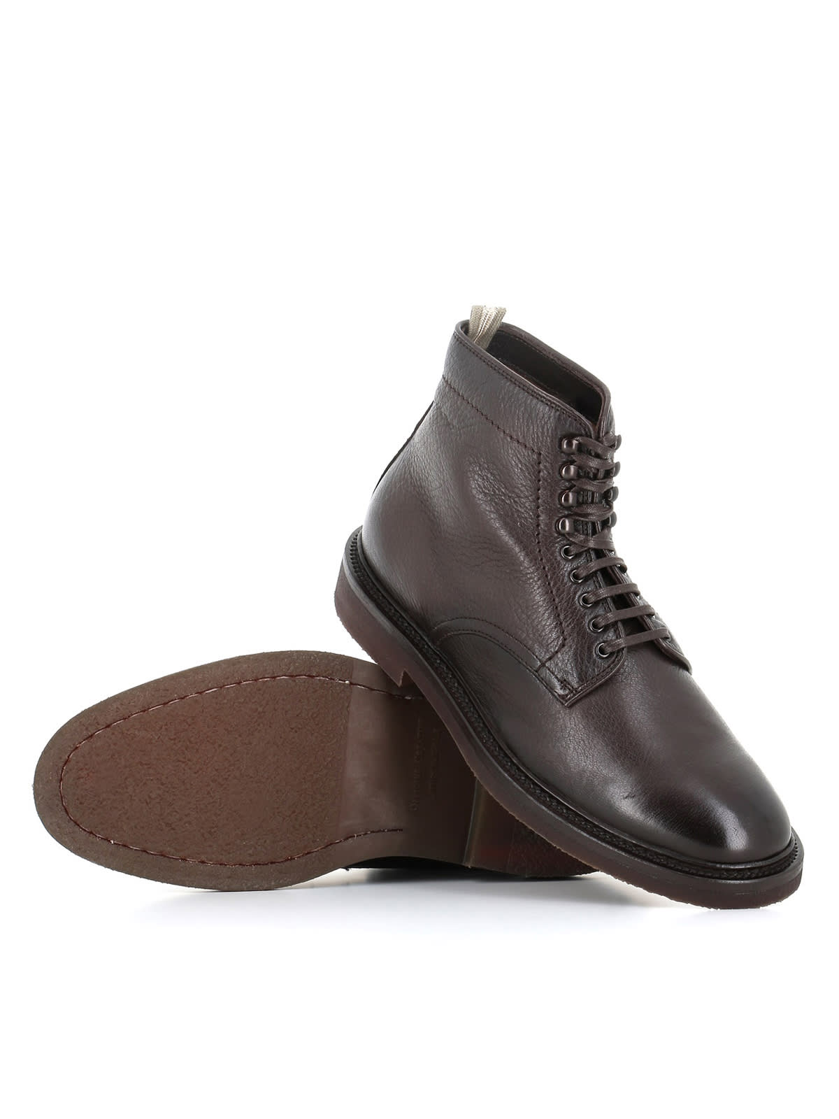 Shop Officine Creative Lace Up Boot Hopkins Flexi/203 In Brown