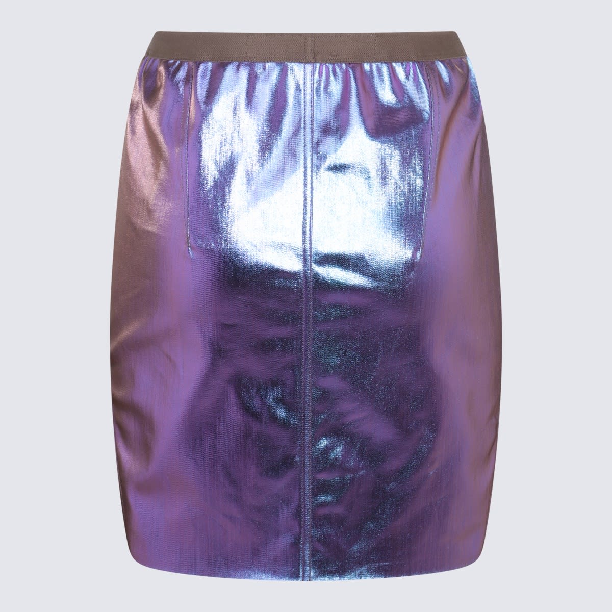 RICK OWENS PURPLE AND BLUE COTTON BLEND DIANA SKIRT