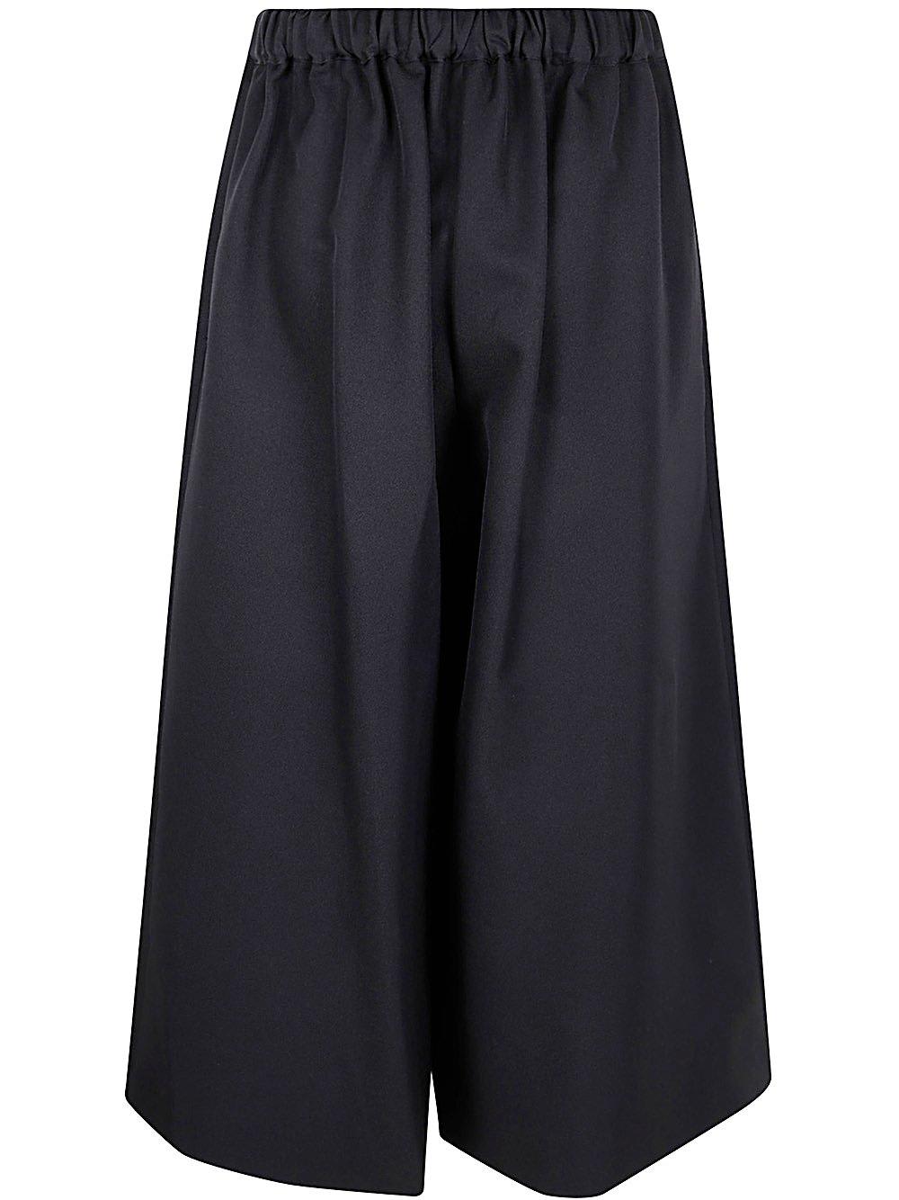 Shop Comme Des Garçons Elasticated Waist Wide-leg Pants In Black