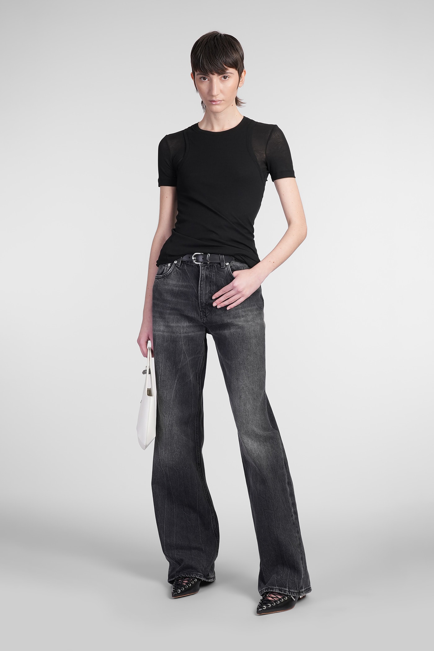 Haikure Flora High-waisted Relaxed Fit Flora Jeans In Black