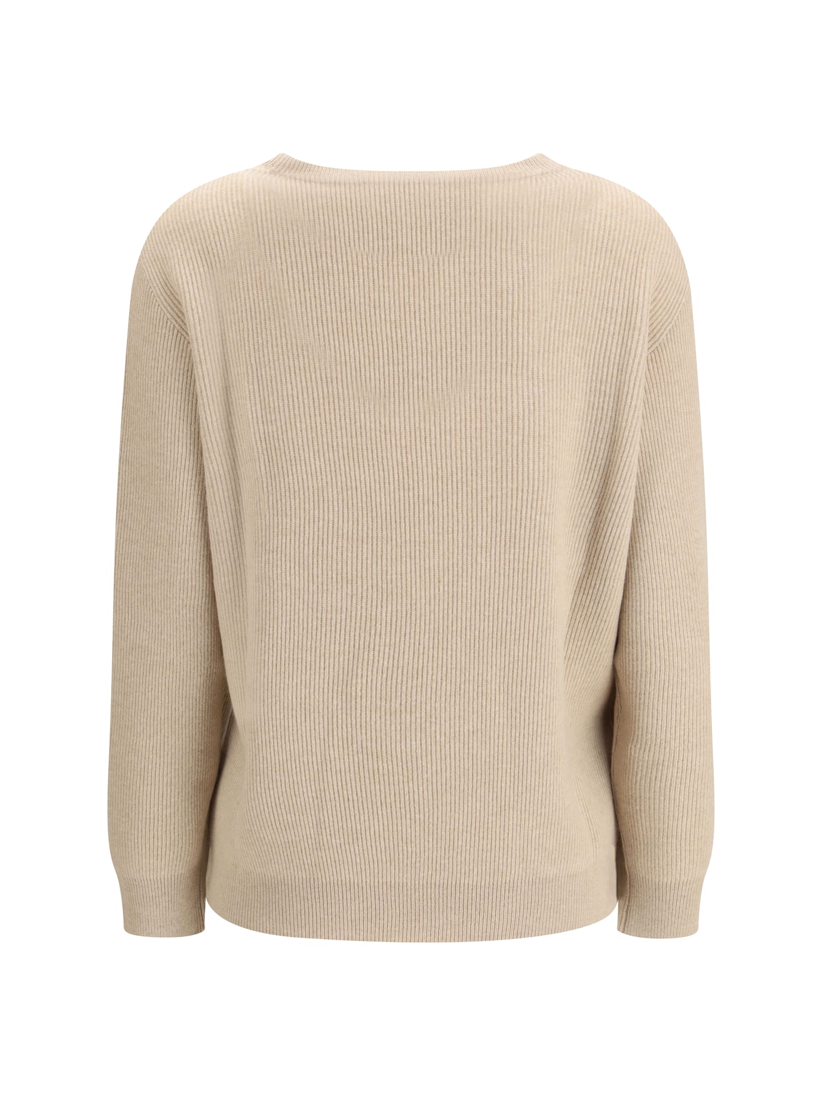 Brunello Cucinelli Beige Cashmere Cashmere Sweater In Brown