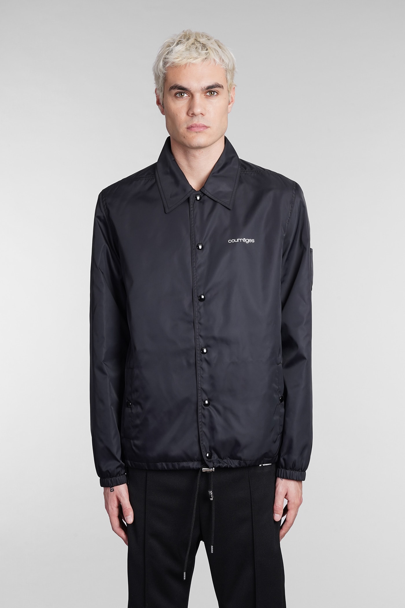 Courrèges Casual Jacket In Black Nylon