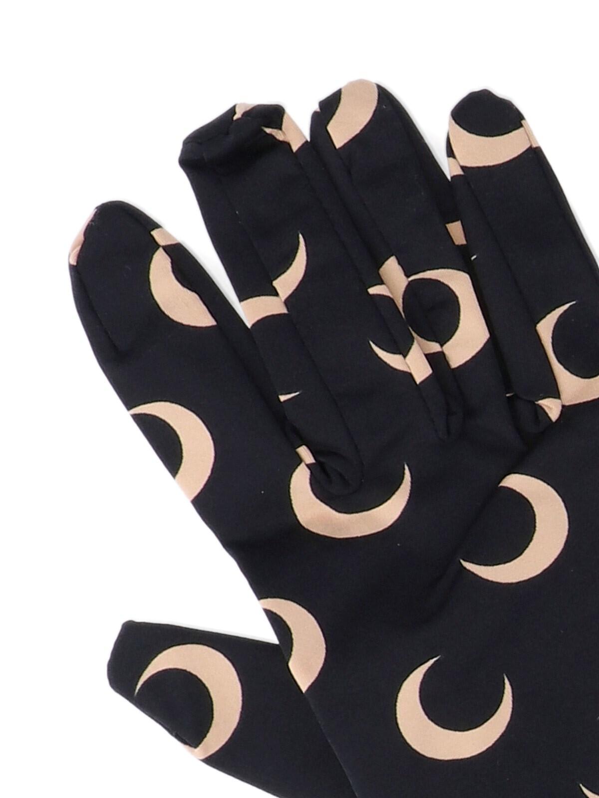 Marine Serre Regenerated All Over Moon Print Gloves In Inversetan