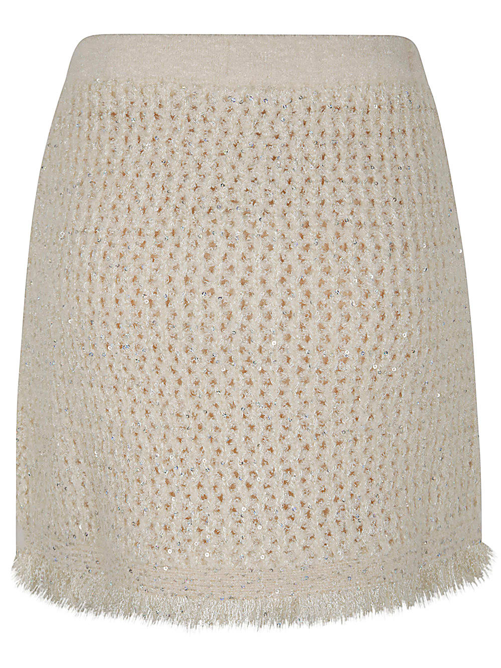 Shop Twinset Mini Skirt In Old White