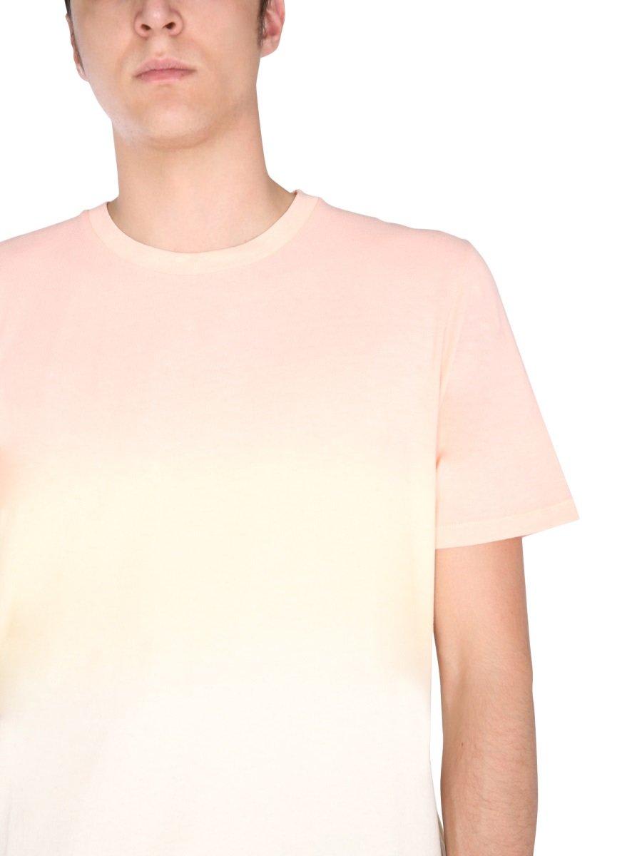 Shop Saint Laurent Tie-dye Sunset T-shirt In Pink