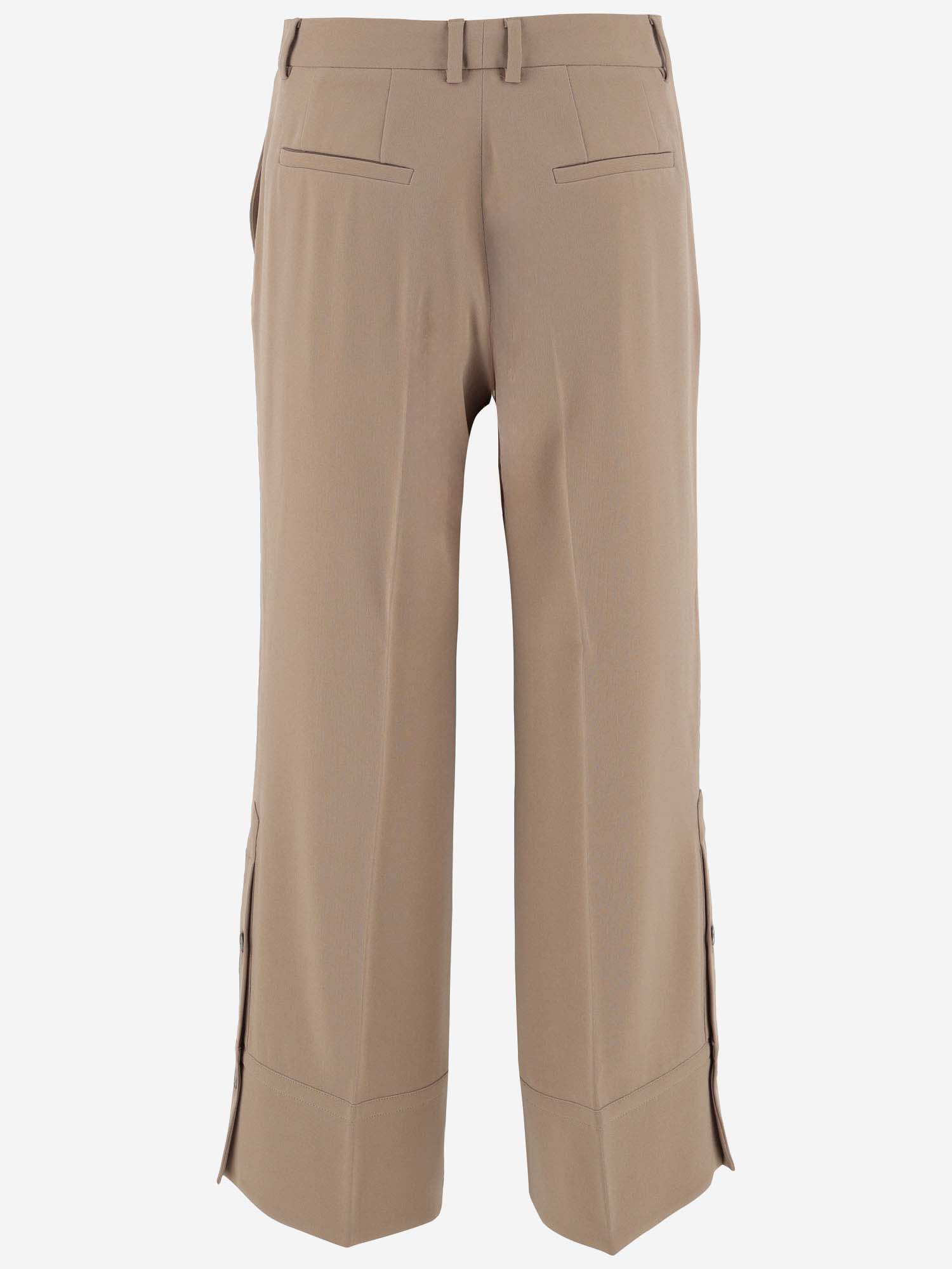 Shop Alberto Biani Technical Jersey Pants In Polvere
