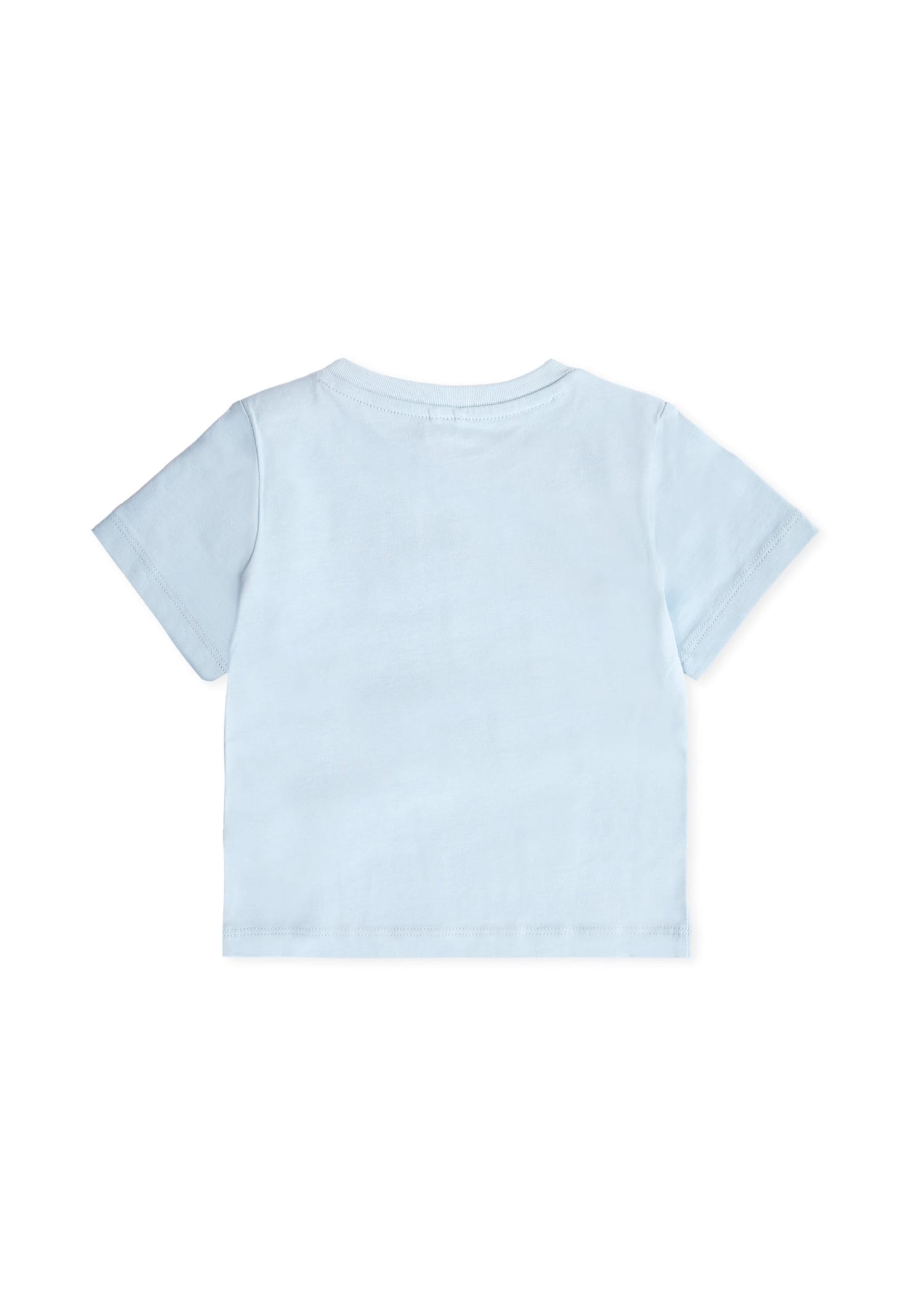 Stella Mccartney Light Blue T-shirt For Baby Boy With Sun In Blue
