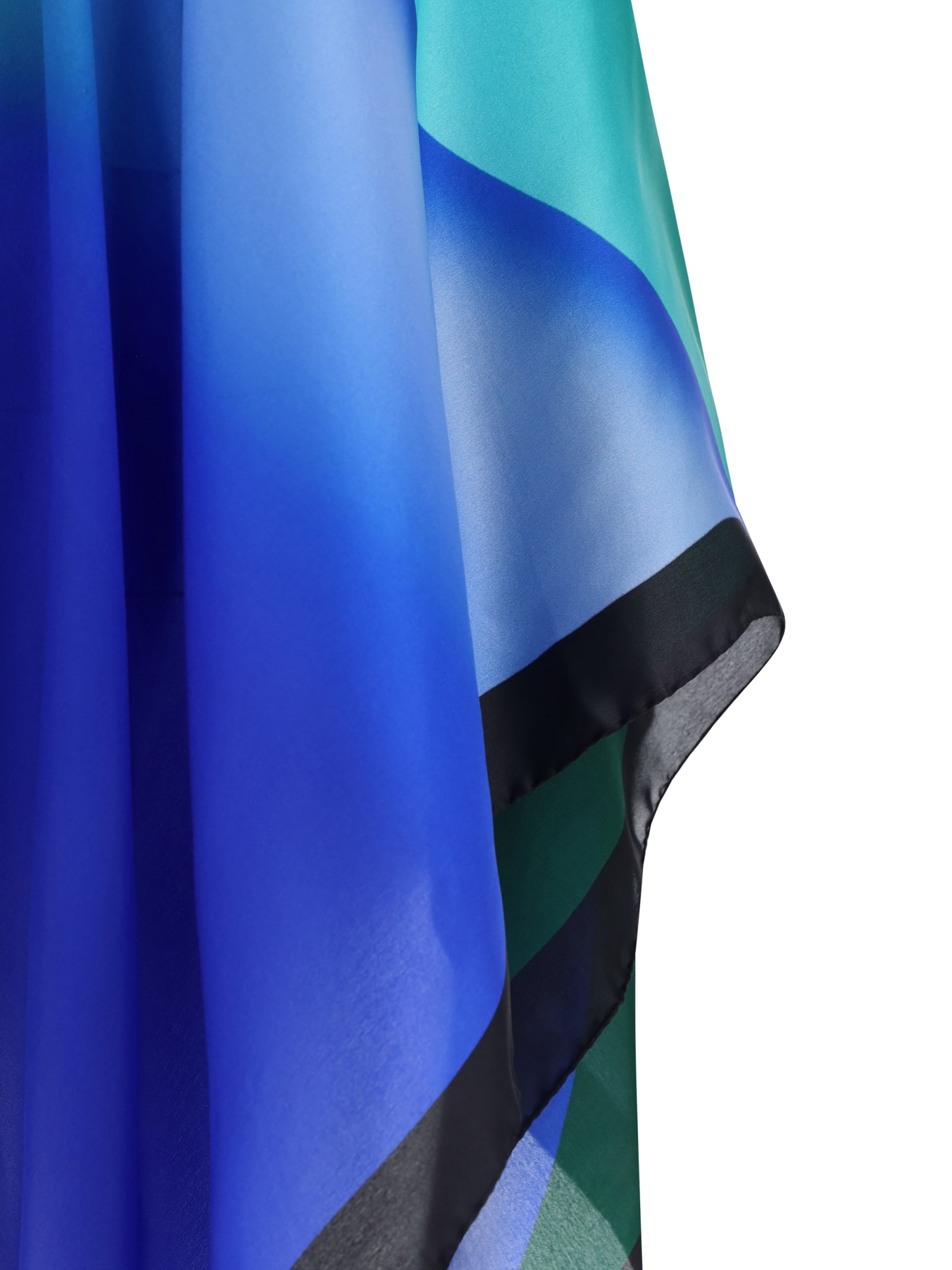 Shop Giorgio Armani Poncho In Blu Lapis