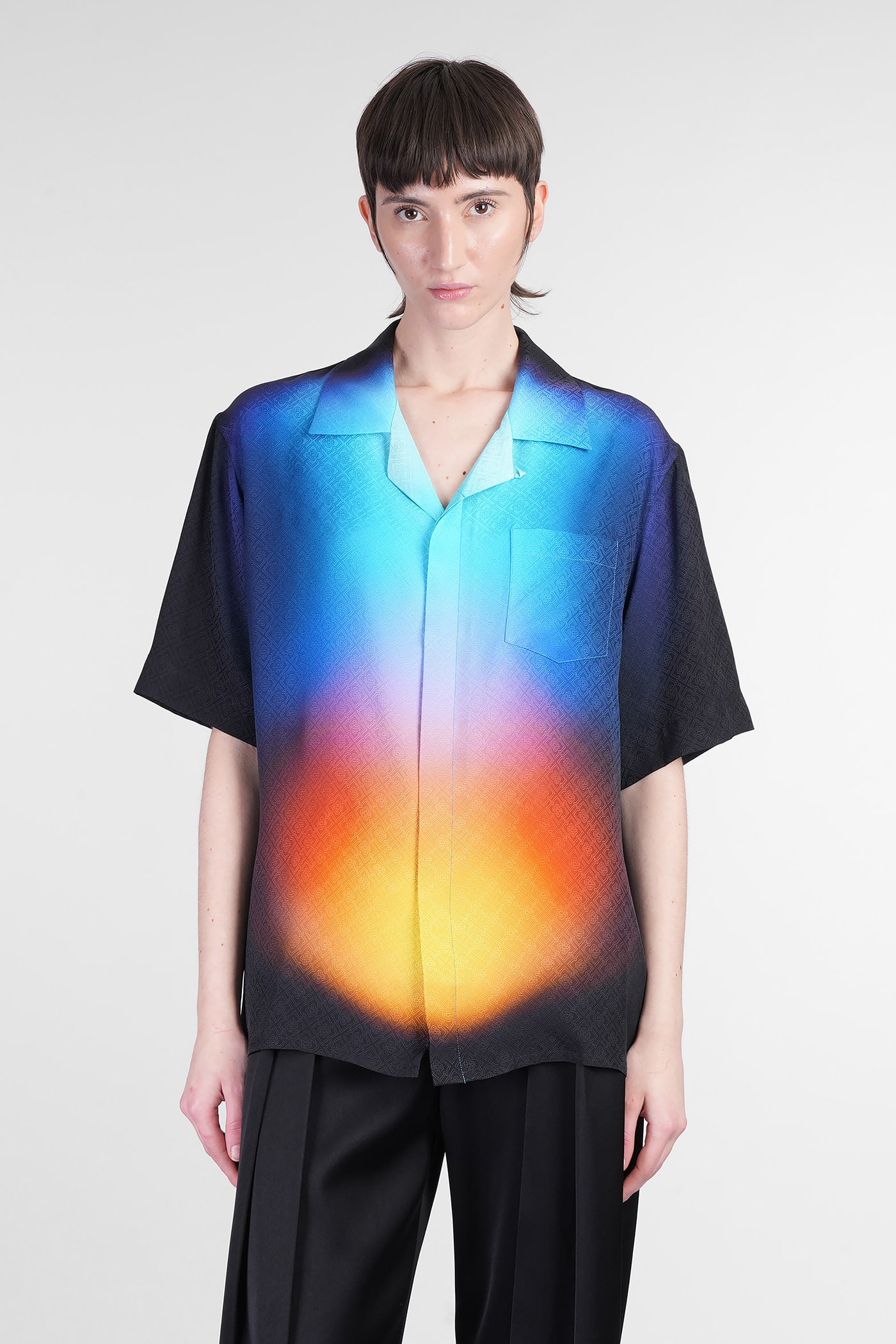 Casablanca Shirt In Multicolor Silk