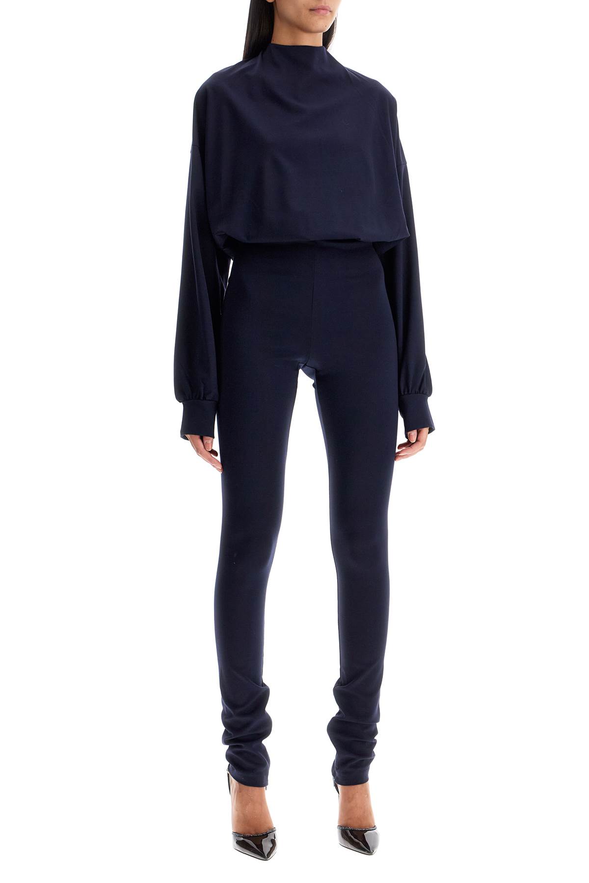 Shop The Andamane Sylvia Jersey Jumpsuit In Dark Blue (blue)