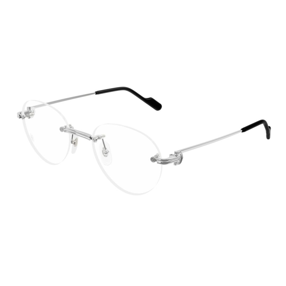 Cartier Ct0514o-002 Silver-silver-transparent In Metallic