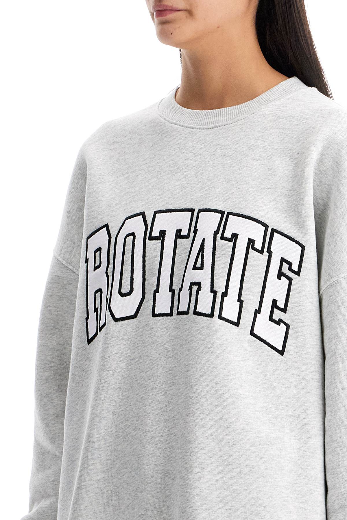 Rotate Birger Christensen Oversized Branded Sweat In Grey