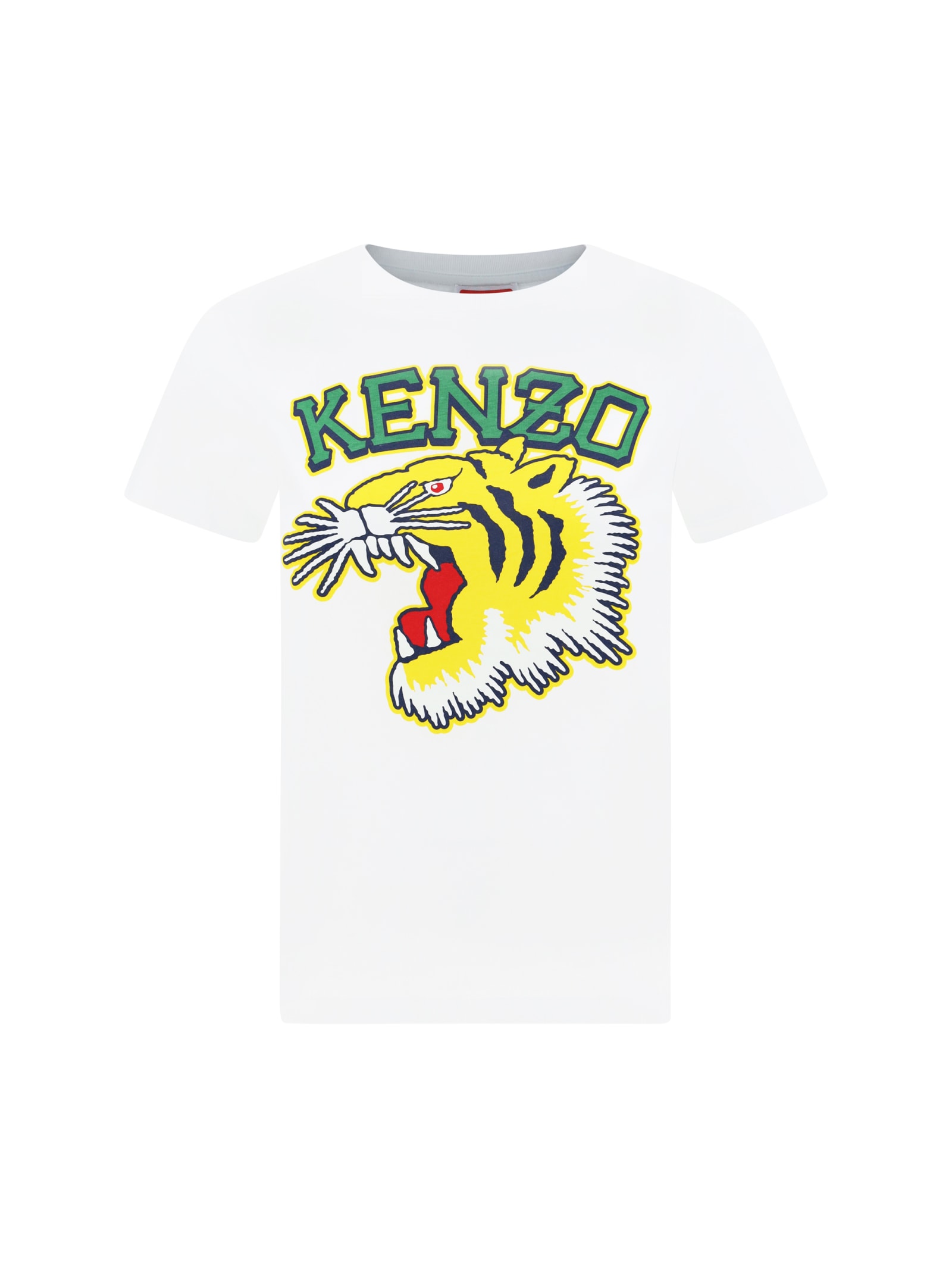 Shop Kenzo T-shirt In Avorio/fantasia