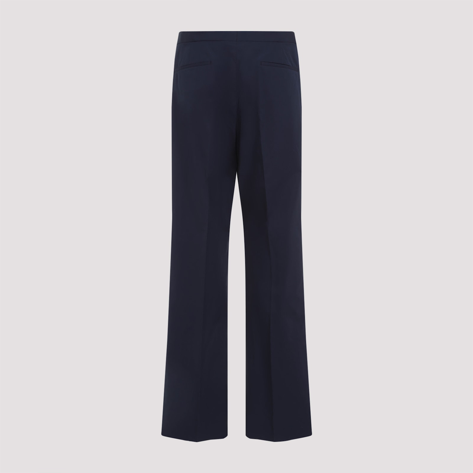 Prada Cotton Popeline Pants Button Detail In Svf Blu
