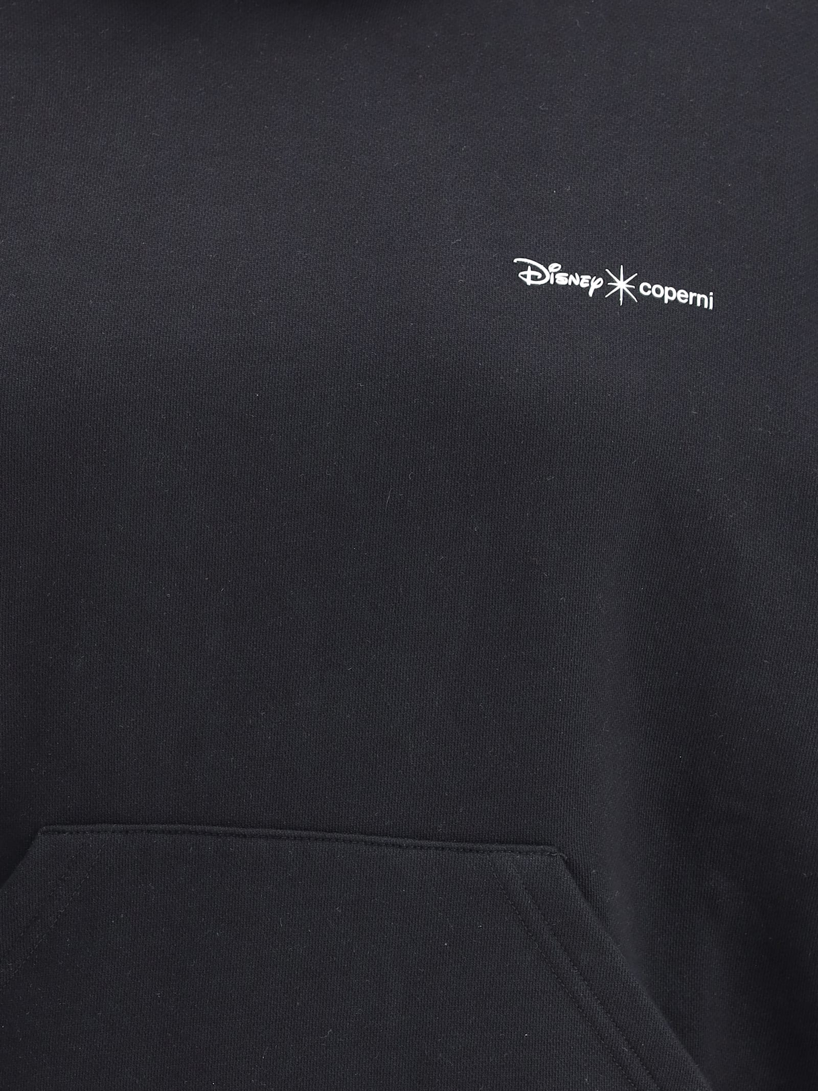 Coperni Black Sweatshirt With Logo Lettering And Front Kangaroo Pocket In Cotton Woman