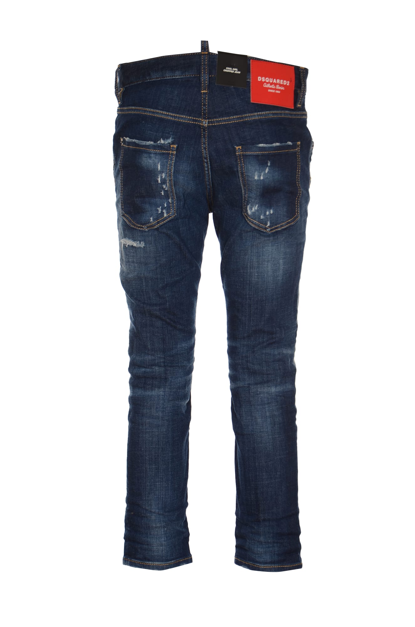 Shop Dsquared2 Rip Detail Jeans In Denim