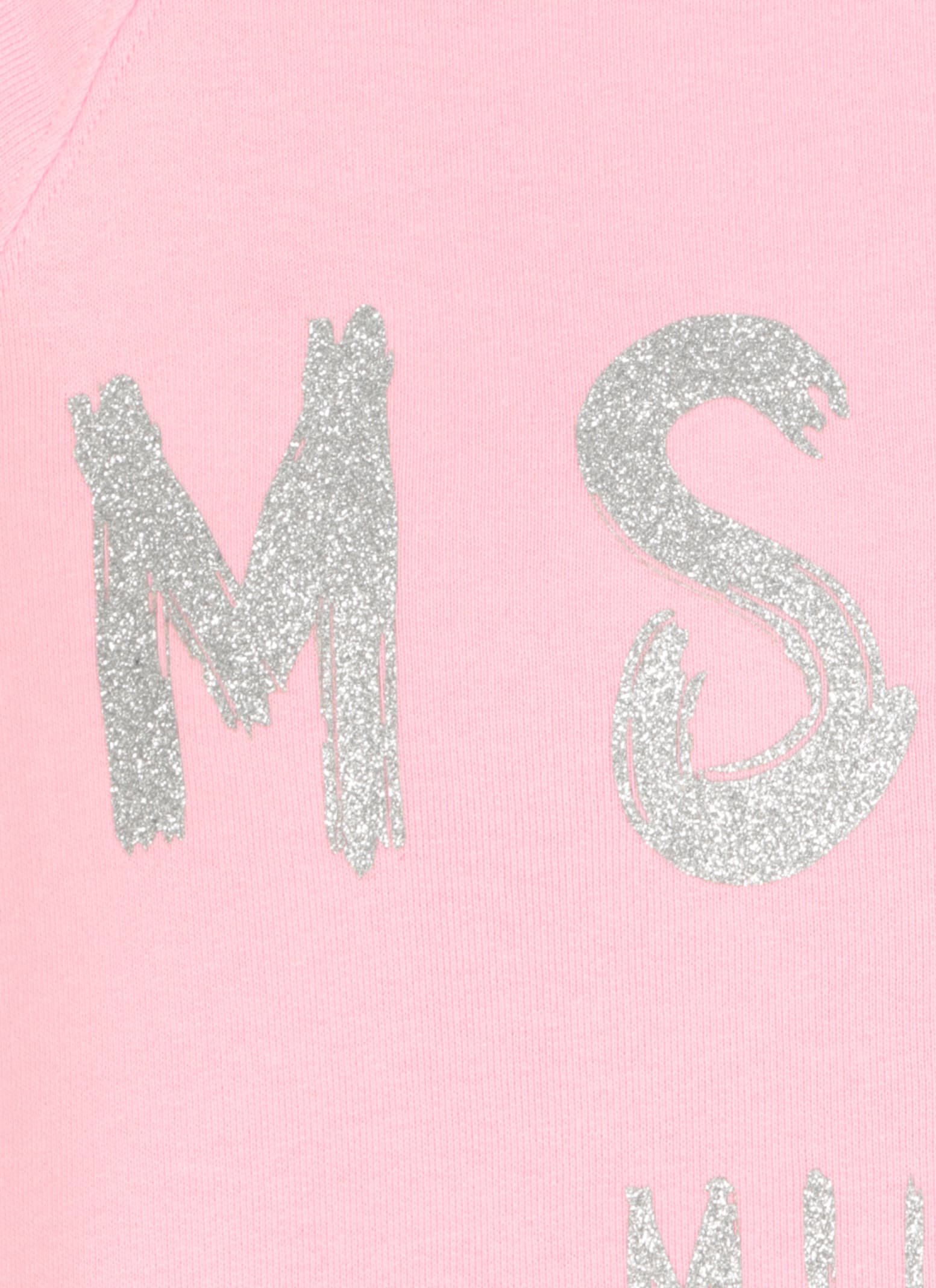 Shop Msgm Sweatshirts With Logo In Pink