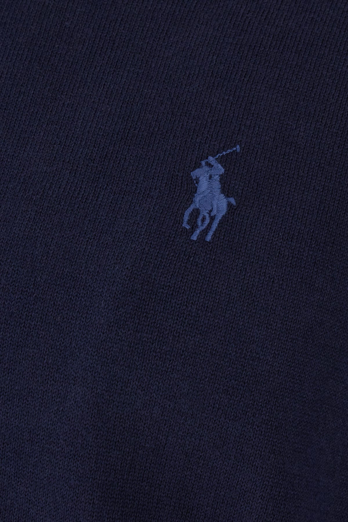 Shop Polo Ralph Lauren Navy Blue Cotton Sweater In Hunter Navy