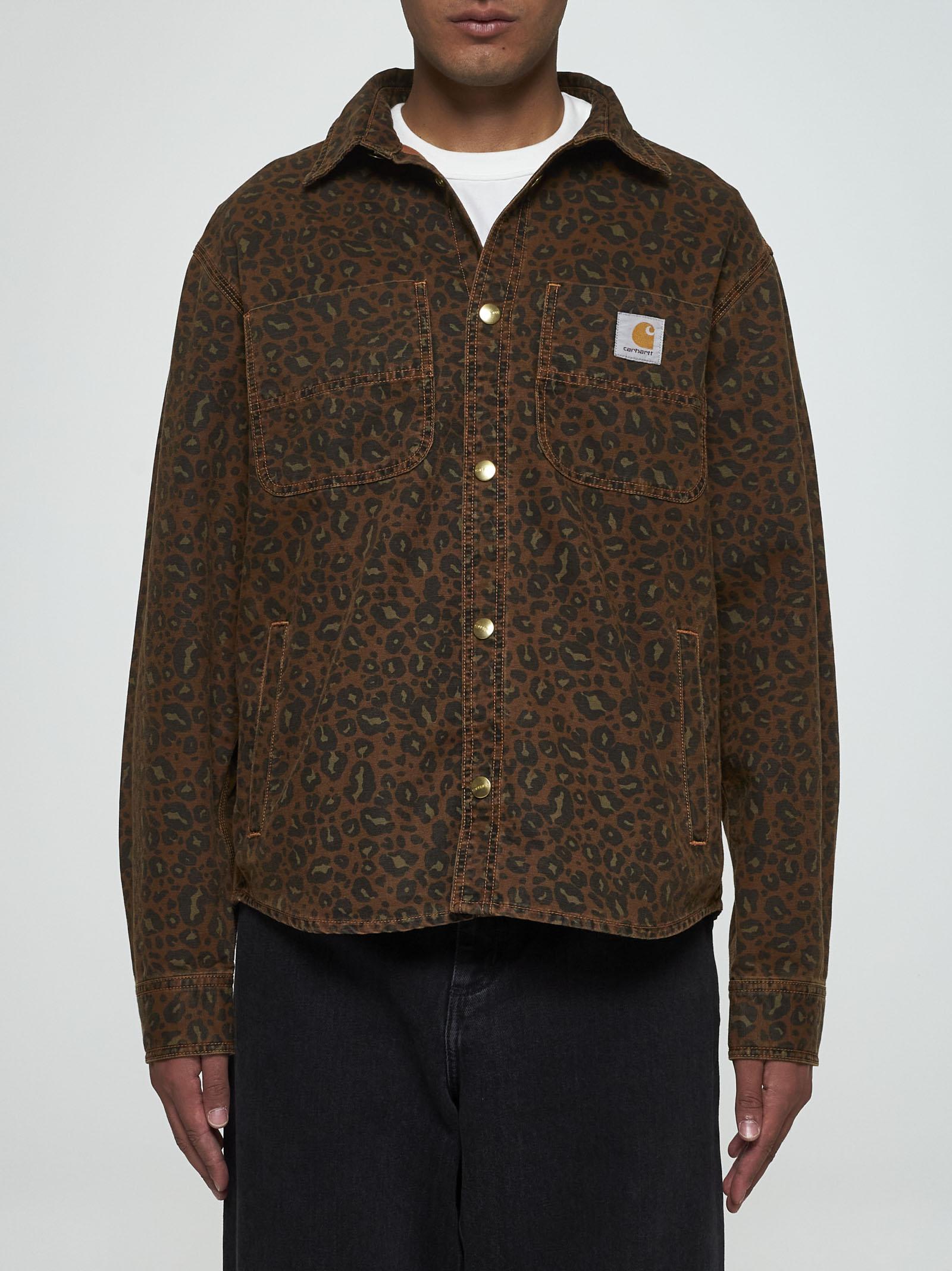 Shop Carhartt Conro Hubbard Print Cotton Shirt In Brown