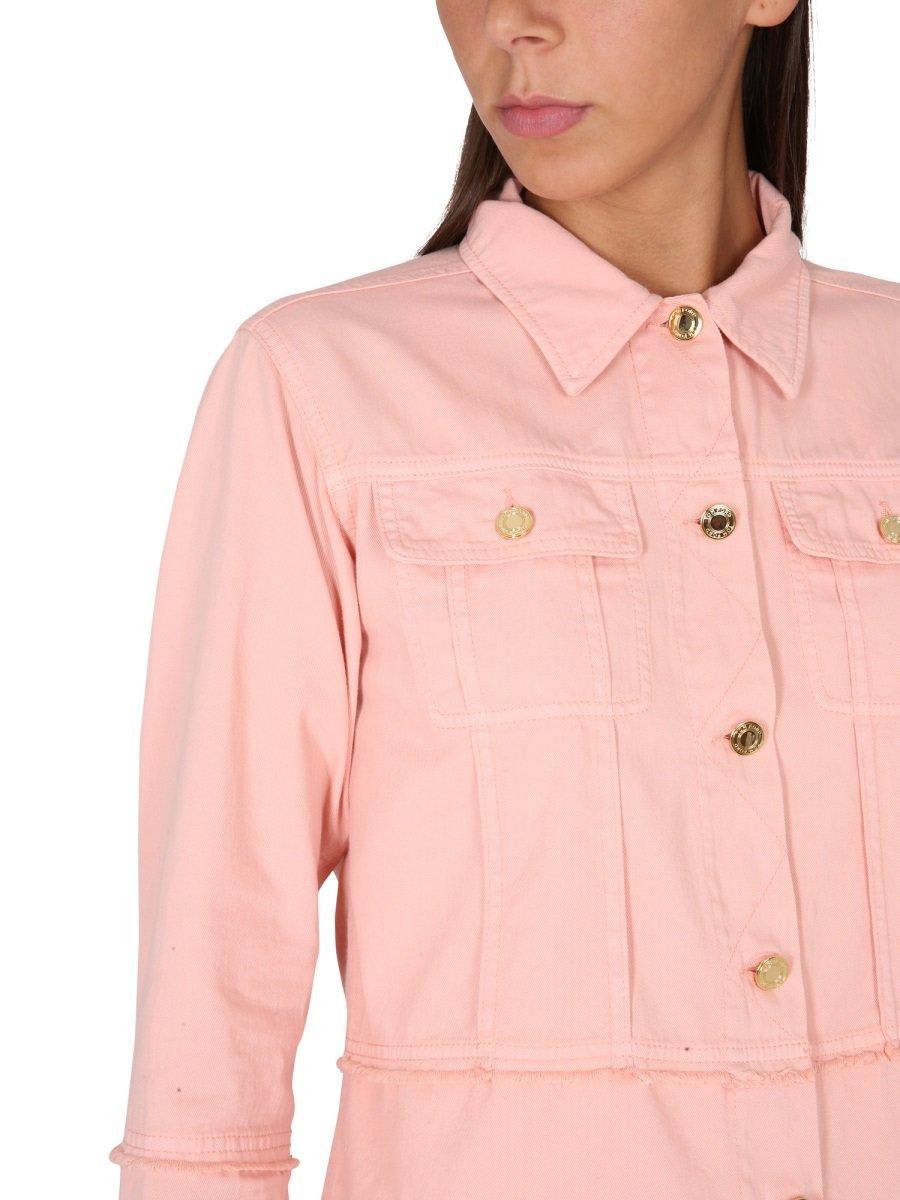 Tom Ford Cotton Denim Shirt Chest Pockets In Pink