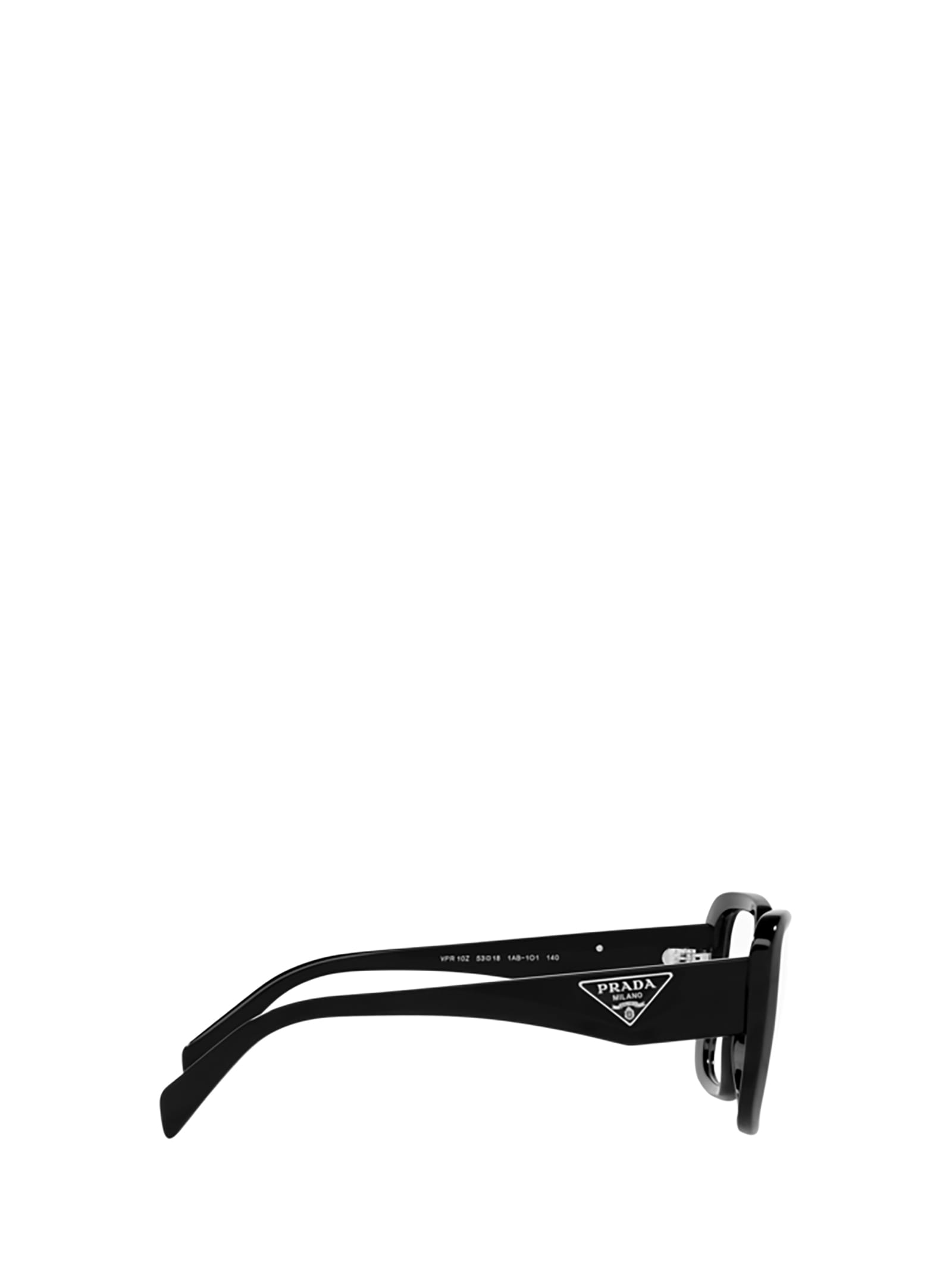 Shop Prada Pr 10zv Black Glasses