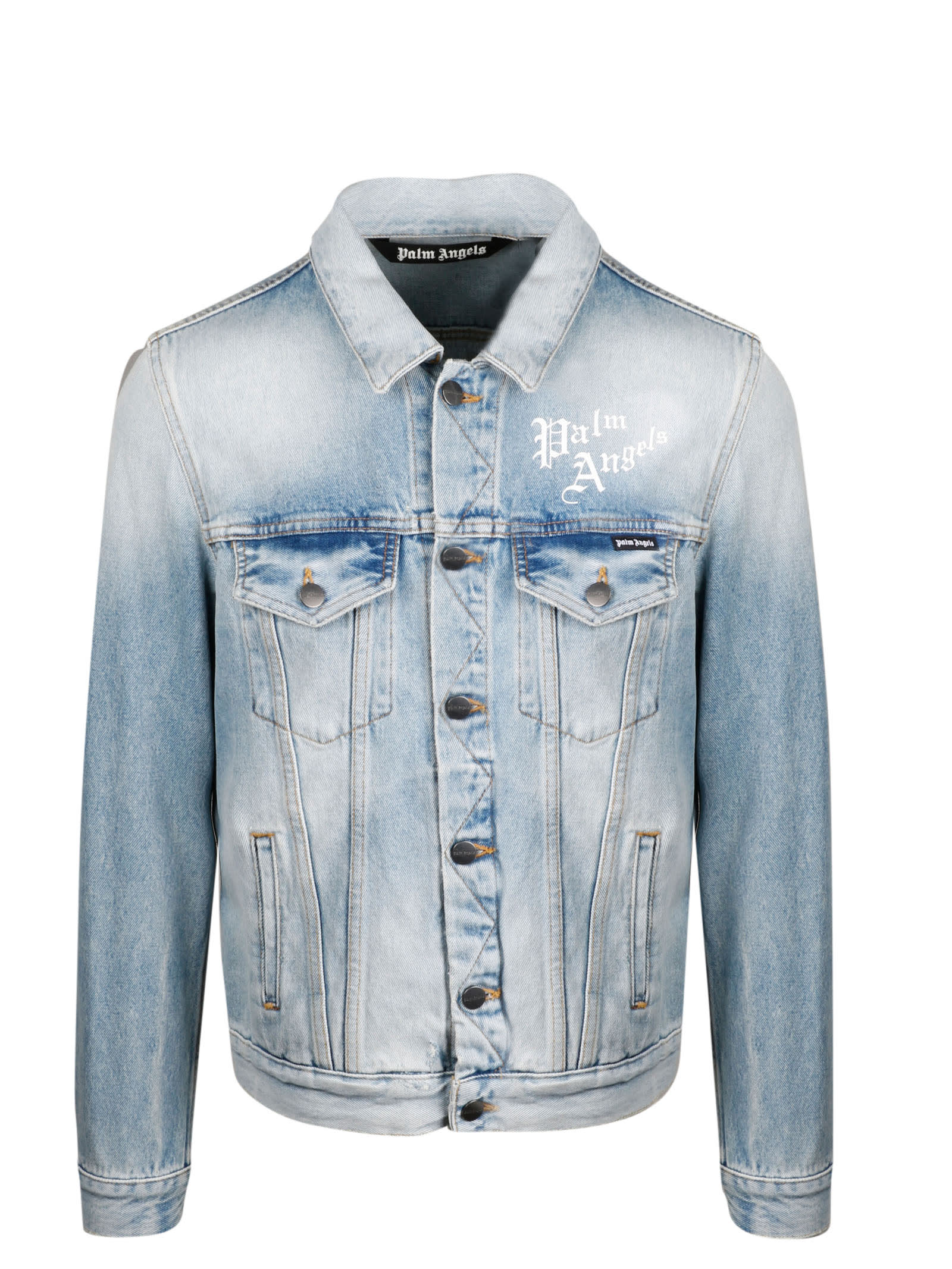 PALM ANGELS SACRED HEART DENIM JACKET,11256148