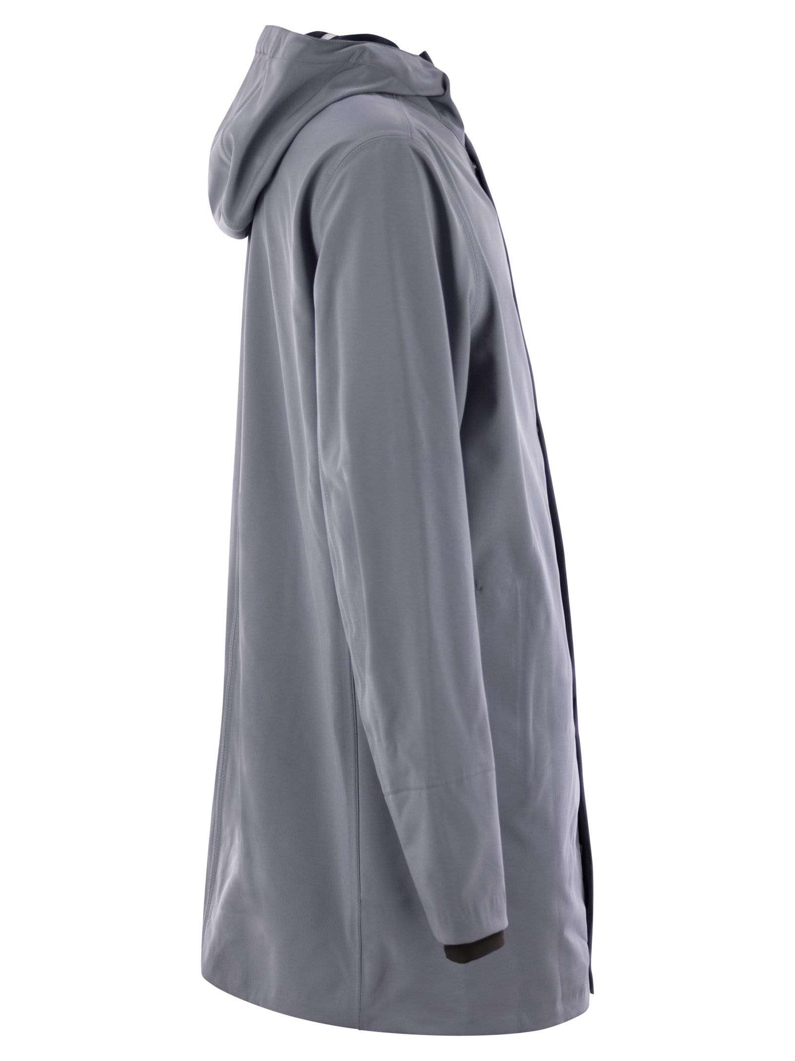 K-way K Way Marlyn Bonded Waterproof Jacket With Hood In Grey