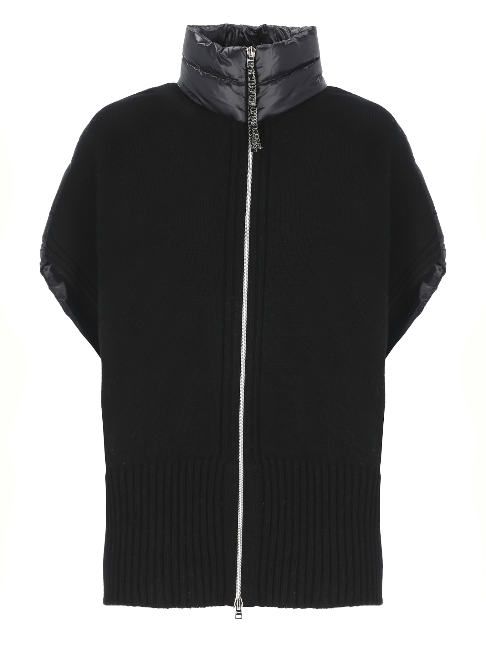 Herno Sleeveless Puffer Jacket High Collar In Blue