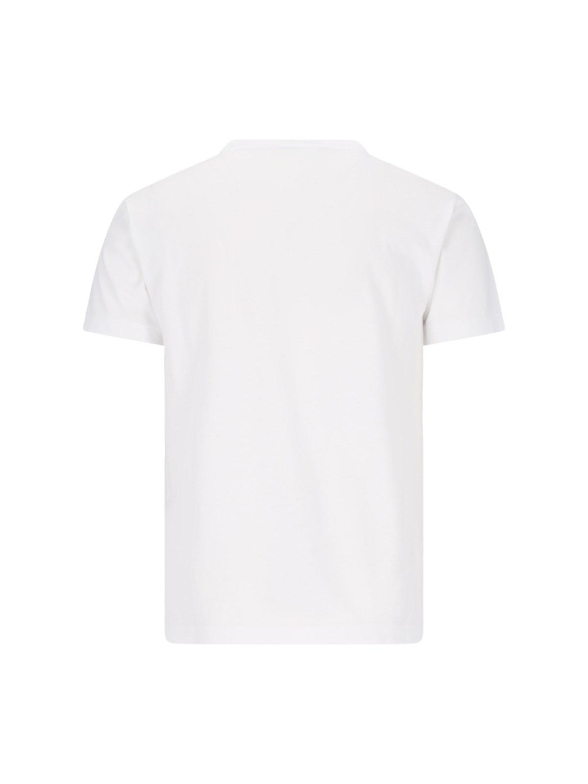 Stone Island Logo T-shirt In Bianco