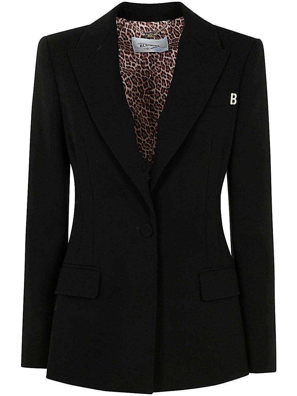 Shop Blugirl Single Breasted Tailored Blazer In Black