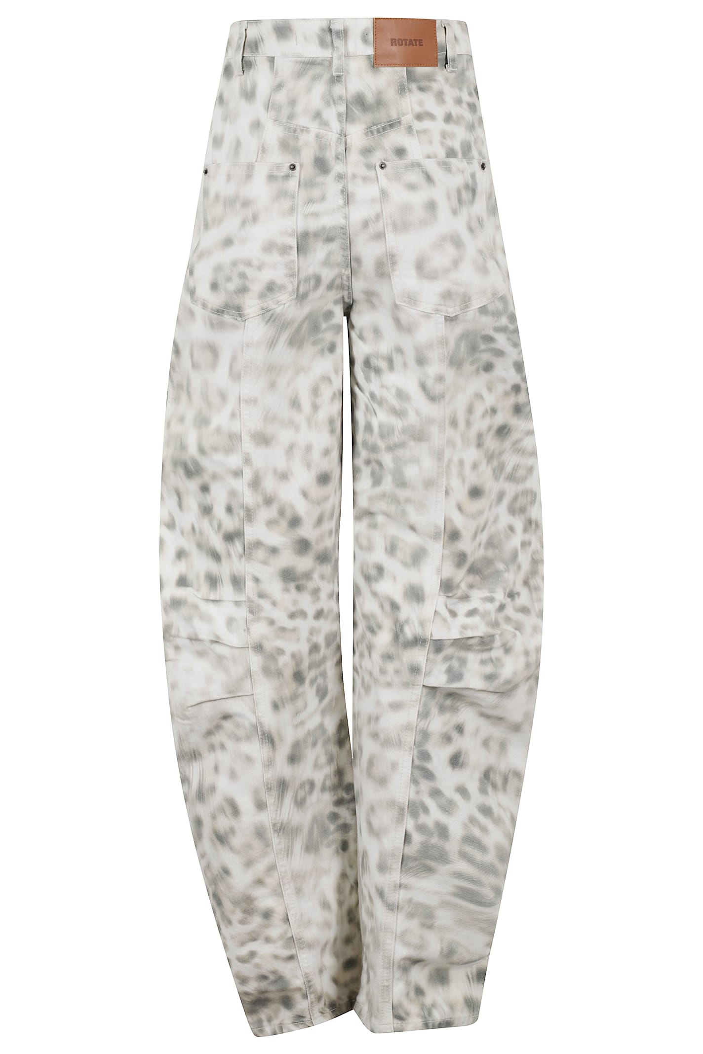 Shop Rotate Birger Christensen Printed Denim Cargo Pants