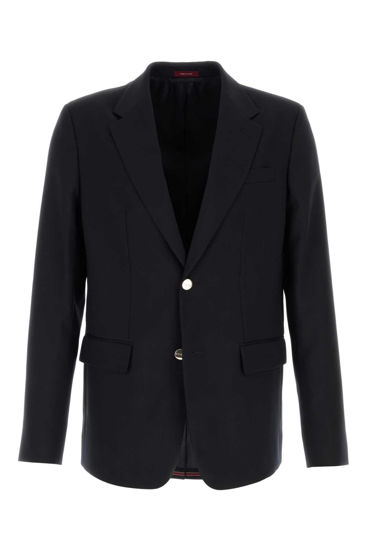 Midnight Blue Wool Blazer