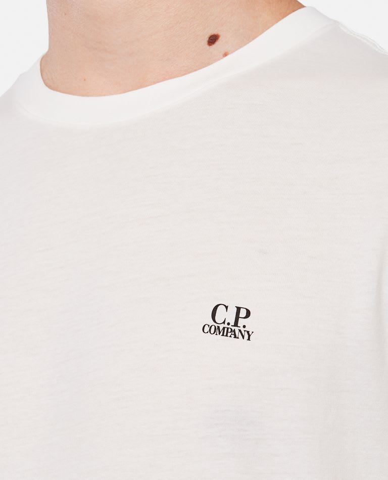 Shop C.p. Company Cotton Creneck T-shirt In White