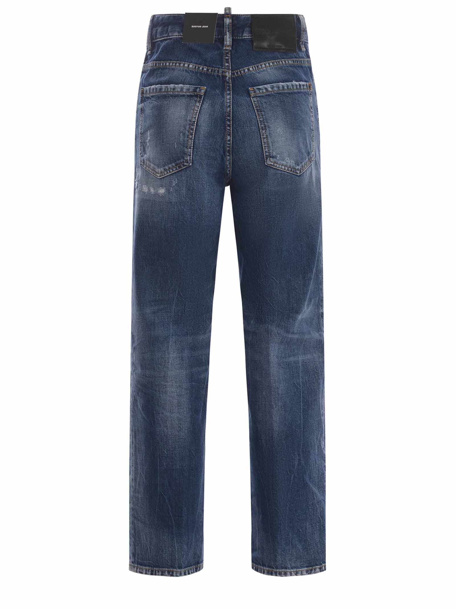 Shop Dsquared2 Jeans  Boston Made Of Denim In Denim Azzurro