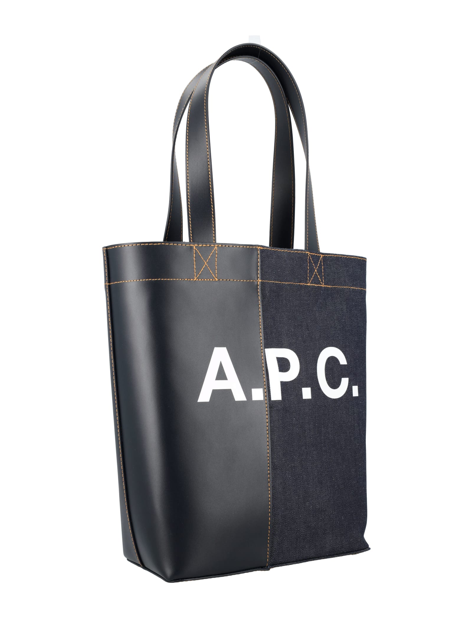 Shop Apc Axel N/s Tote Bag In Dark Navy