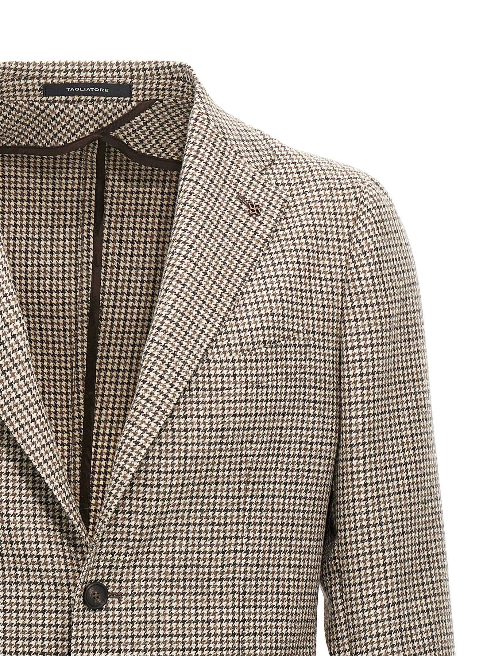 Shop Tagliatore Montecarlo Blazer In Brown