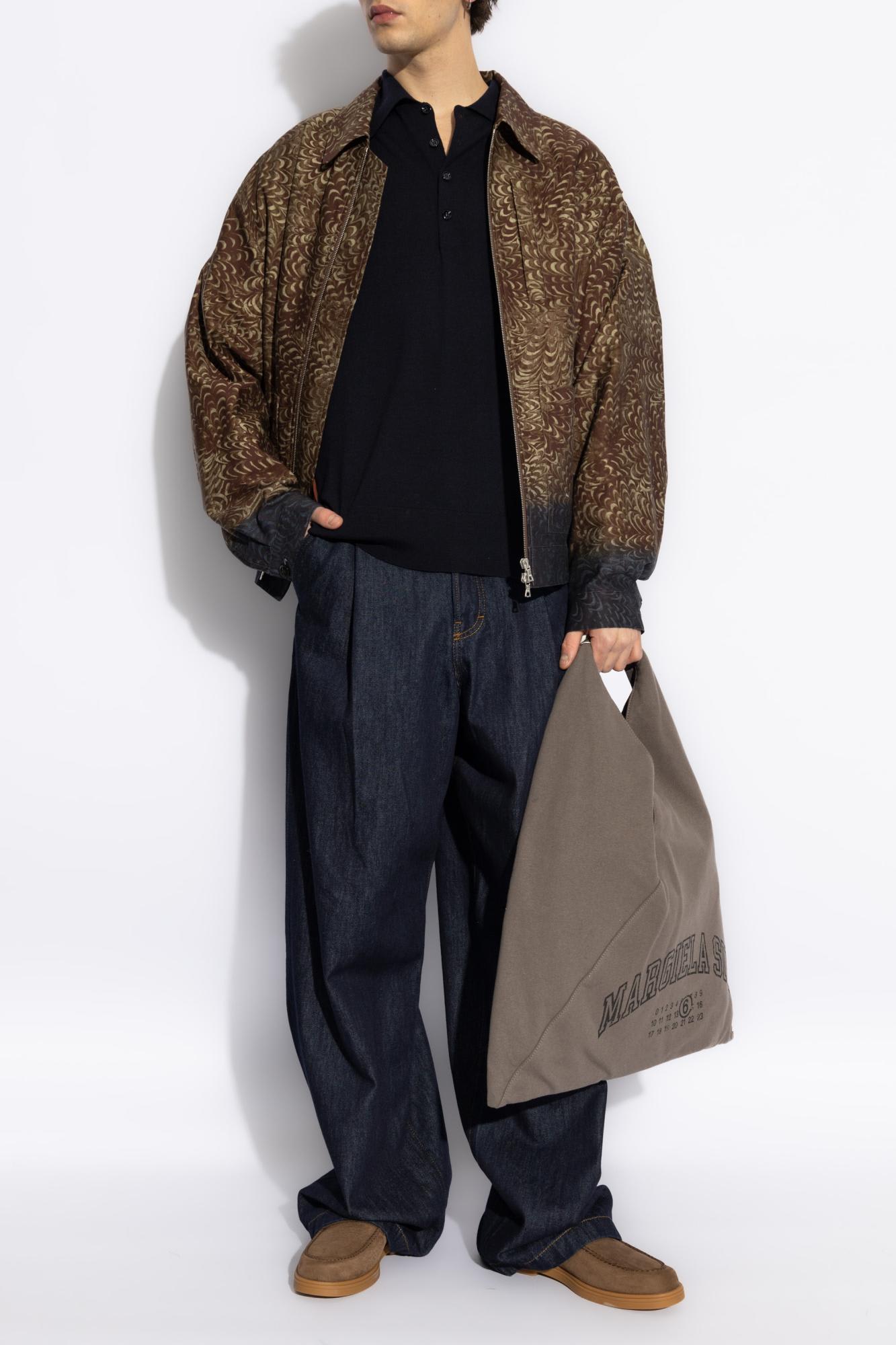 Dries Van Noten Blazer Patterned Multiple Pockets In Brown