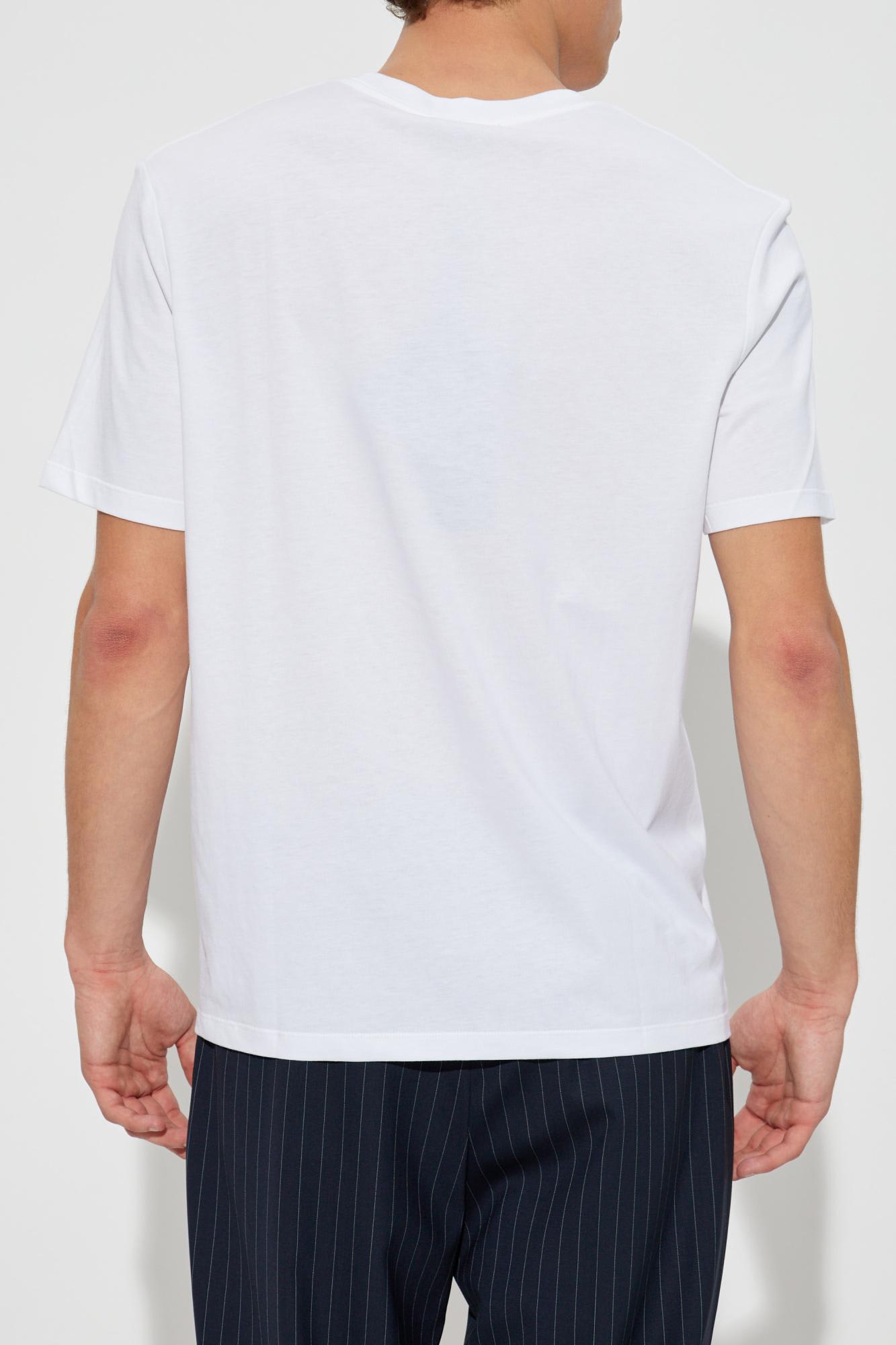 Balmain Short-sleeved T-shirt With College Emblem Print In White