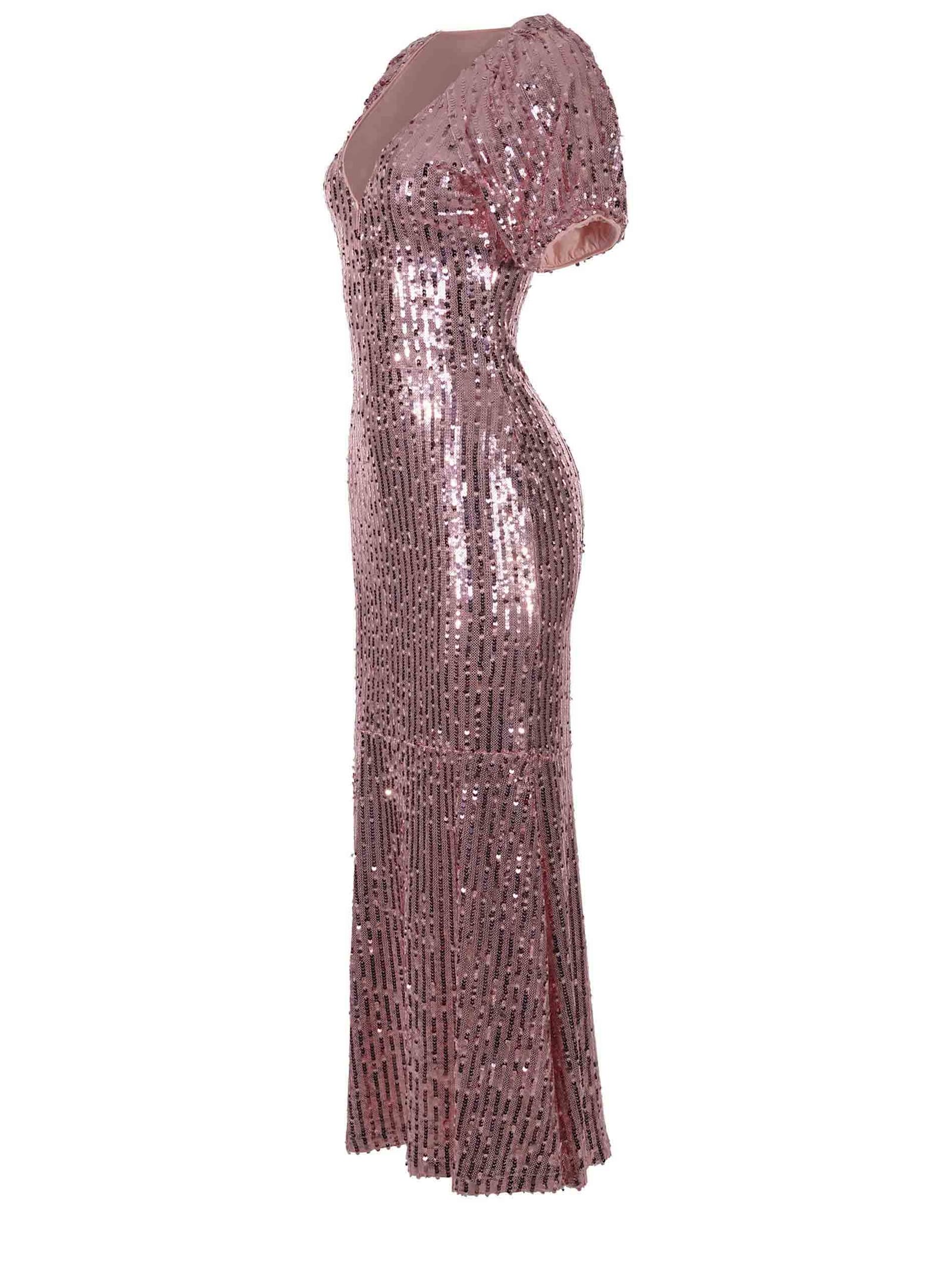 Shop Rotate Birger Christensen Dress Rotate Made Of Sequins In Pink