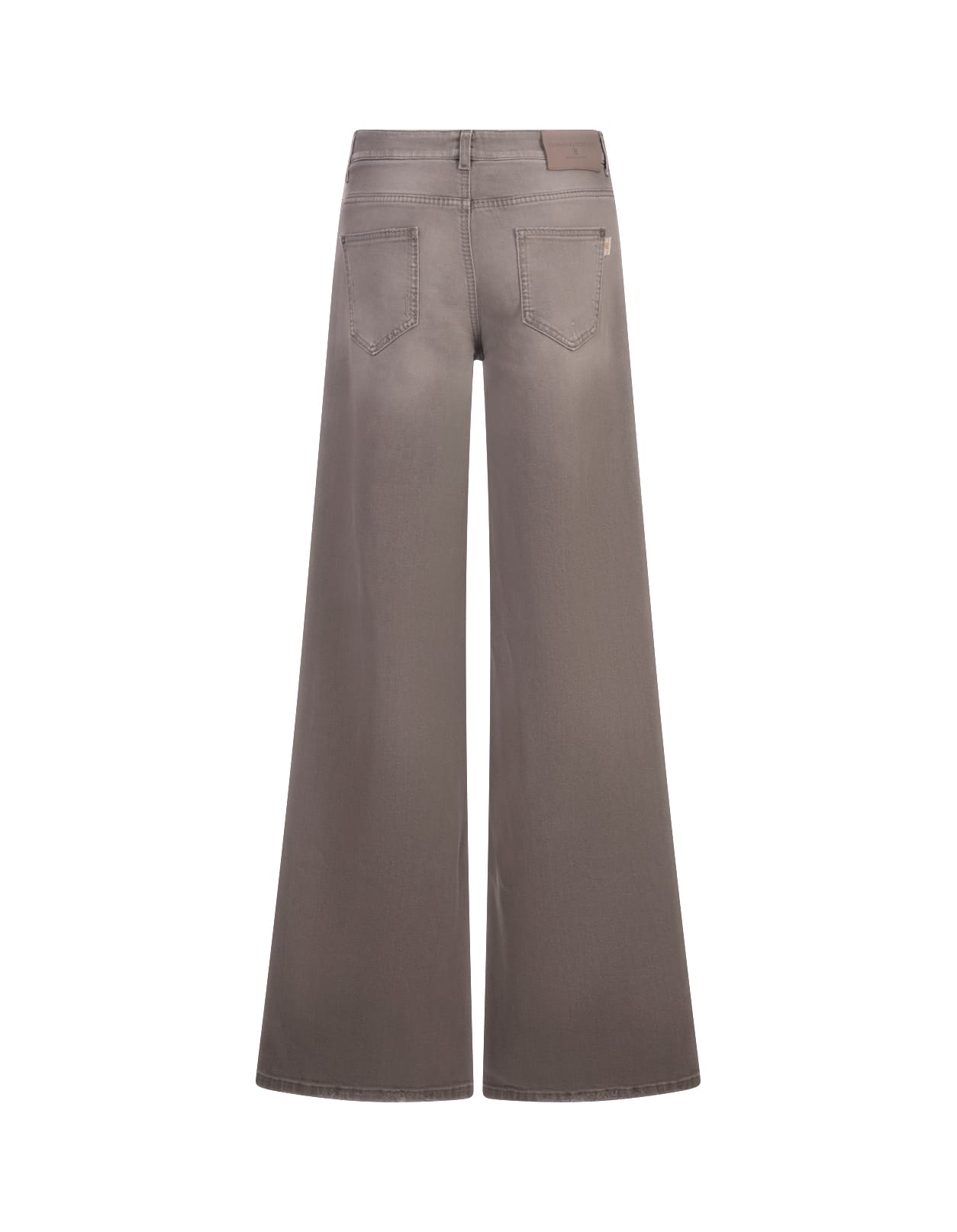 ERMANNO SCERVINO WIDE LEG JEANS IN GREY DENIM 