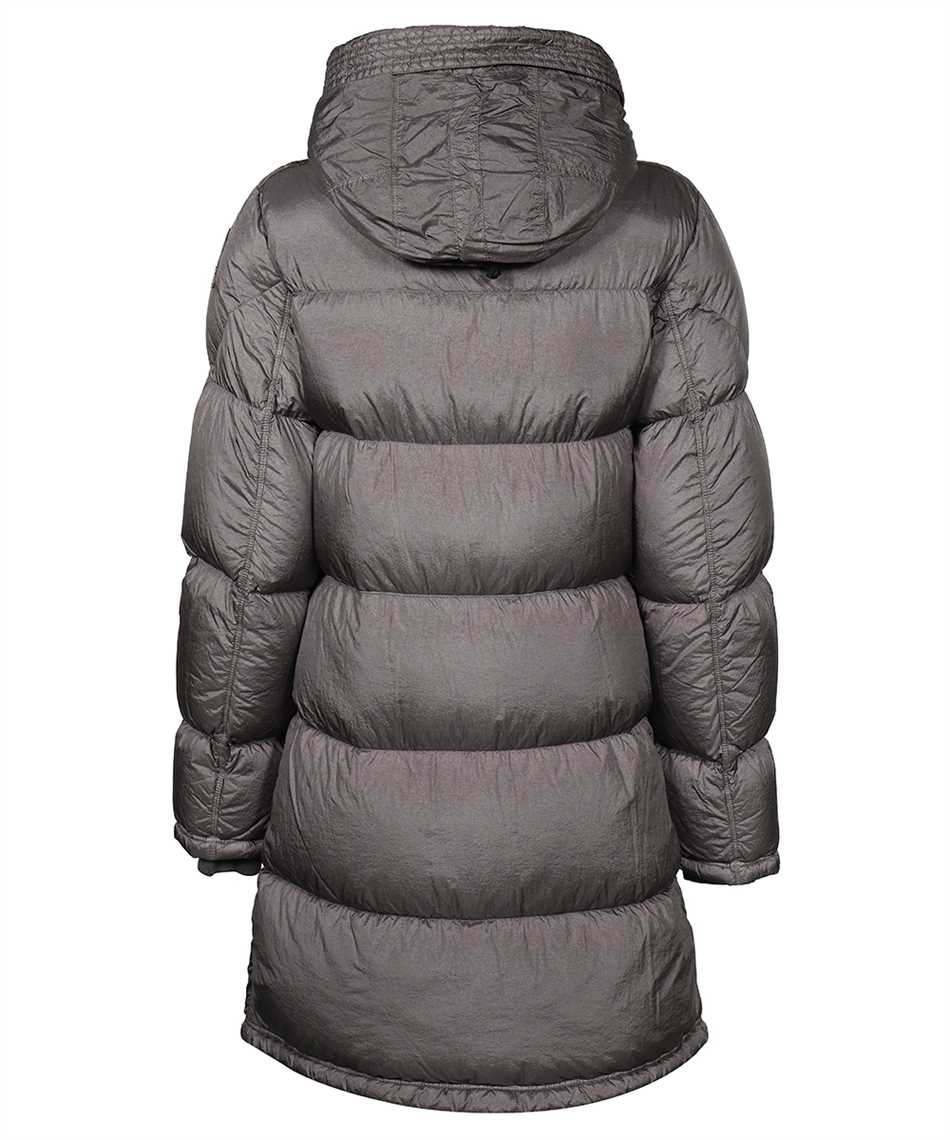 Shop Parajumpers Angelica Long Hooded Down Jacket In Grey