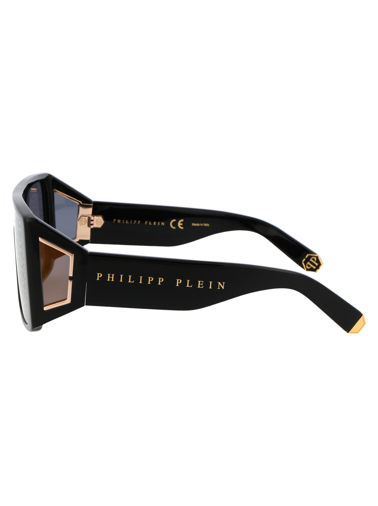 Shop Philipp Plein Plein Revolution Paris Sunglasses In 700g Black