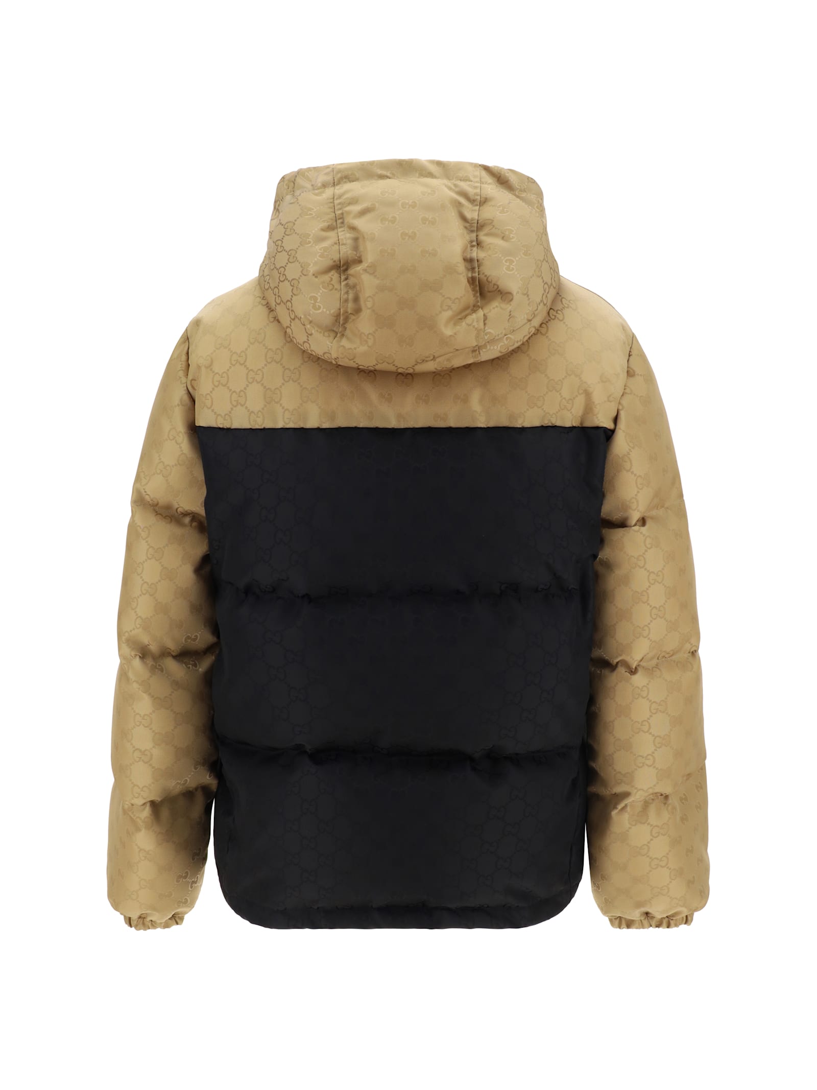 Shop Gucci Down Jacket In Black/mix