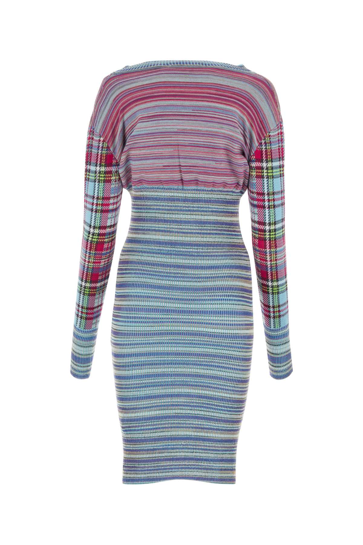 Shop Vivienne Westwood Embroidered Viscose Blend Dress In Macandytartan