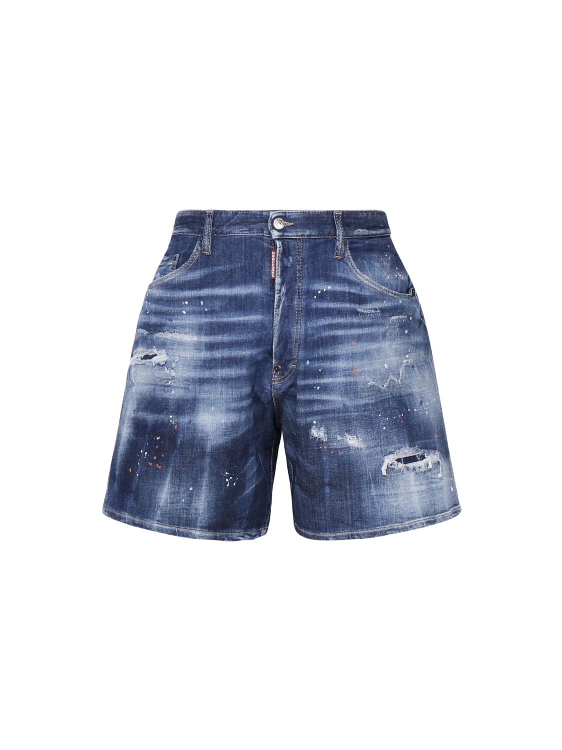 Shop Dsquared2 Shorts In Denim In Blue Denim