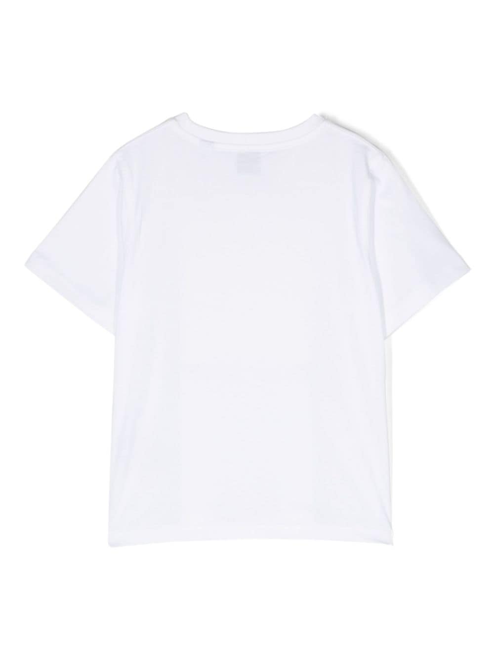 Shop Burberry T-shirt Bianca In Jersey Di Cotone Bambino In Bianco