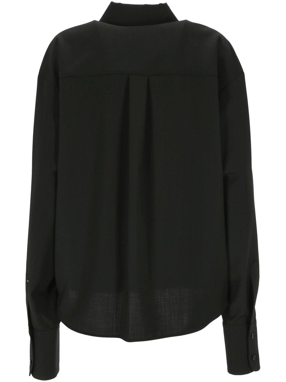 Shop Sportmax Mappa Oversized Shirt In Nero